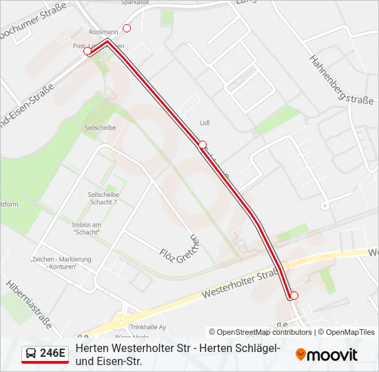 246E Bus Line Map