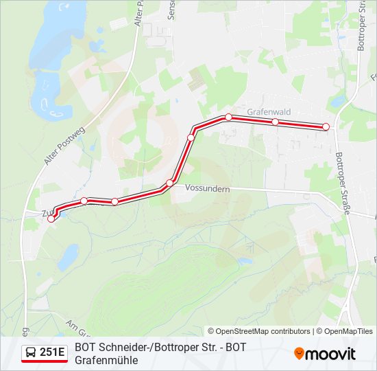 251E bus Line Map