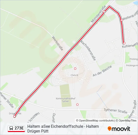 273E Bus Line Map