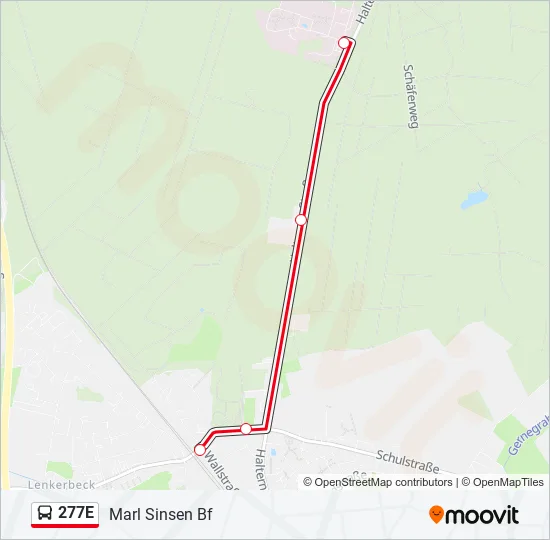 277E Bus Line Map