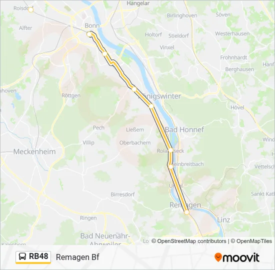 Buslinie RB48 Karte