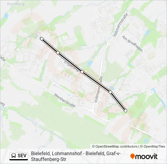 SEV Bus Line Map