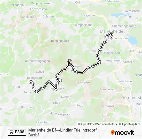 E308 Bus Line Map