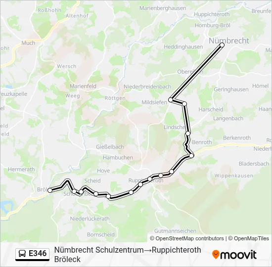 E346 Bus Line Map