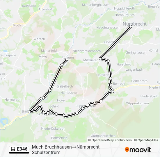 E346 Bus Line Map