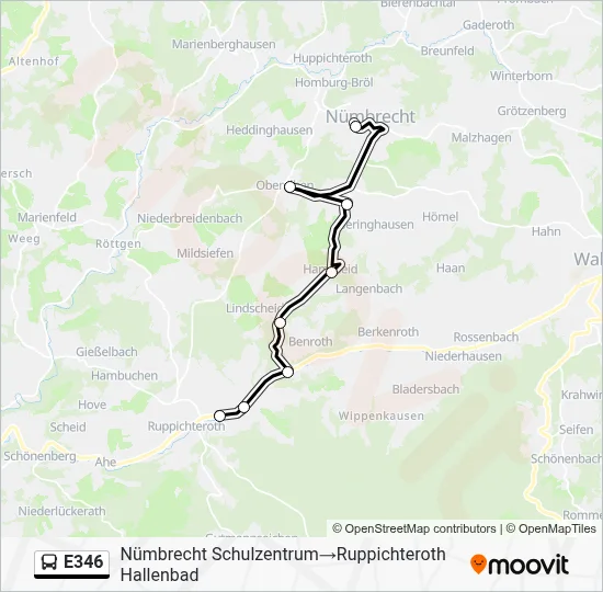 E346 Bus Line Map