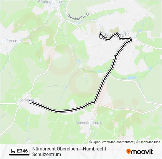 E346 Bus Line Map