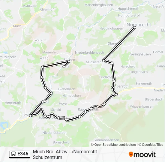 E346 Bus Line Map