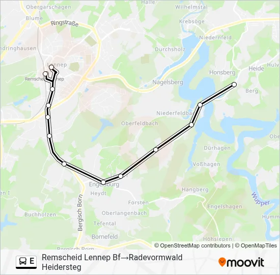 Buslinie E Karte