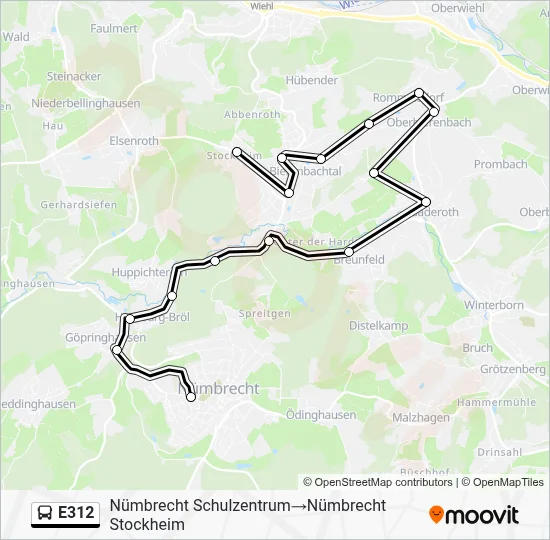 E312 Bus Line Map