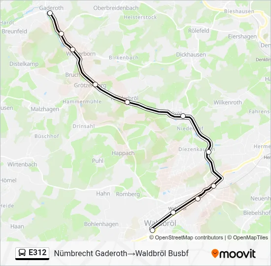E312 Bus Line Map