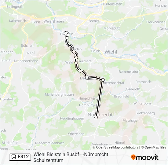 E312 Bus Line Map