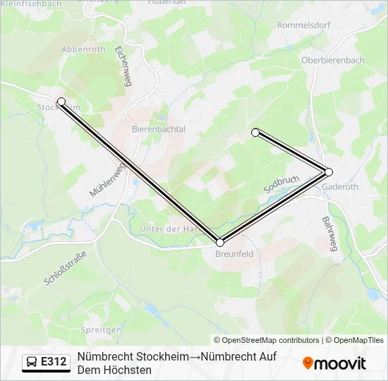 E312 Bus Line Map