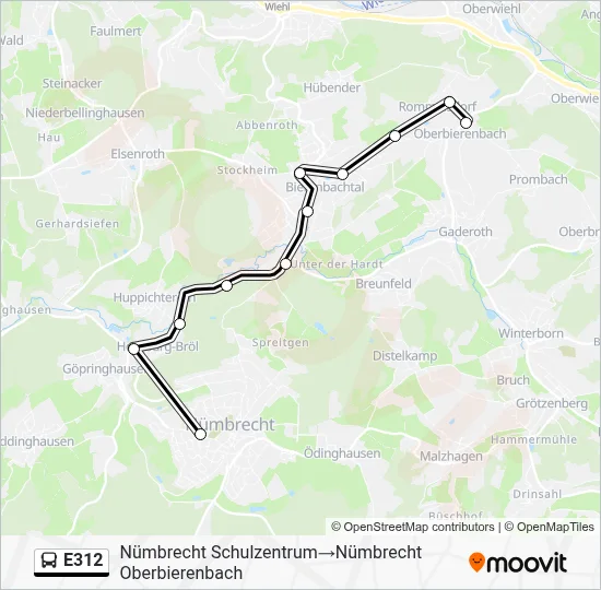 E312 Bus Line Map