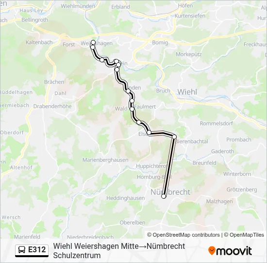 E312 Bus Line Map