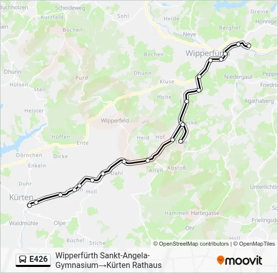 E426 Bus Line Map