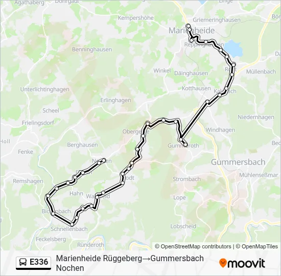 E336 Bus Line Map
