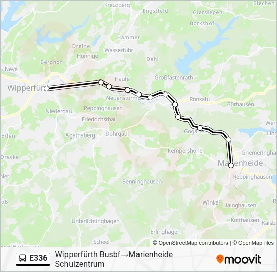 E336 Bus Line Map