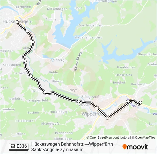 E336 Bus Line Map