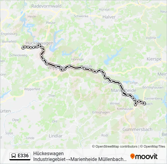 E336 Bus Line Map