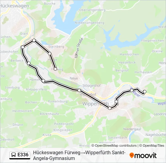 E336 Bus Line Map