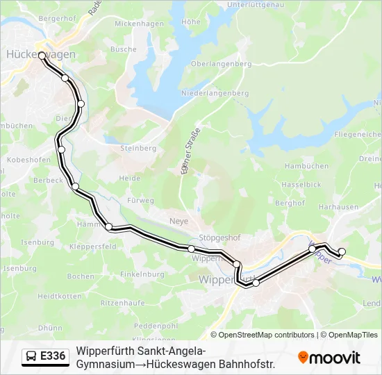 E336 Bus Line Map