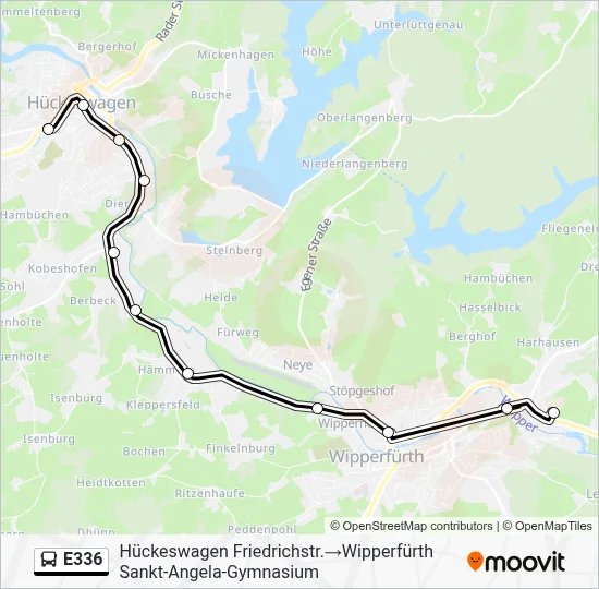 E336 Bus Line Map