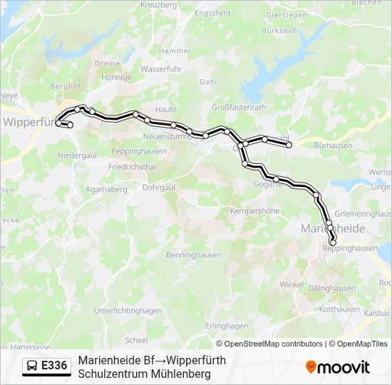 E336 Bus Line Map