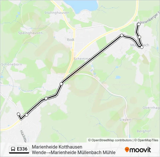 E336 Bus Line Map