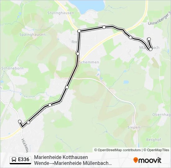 E336 Bus Line Map