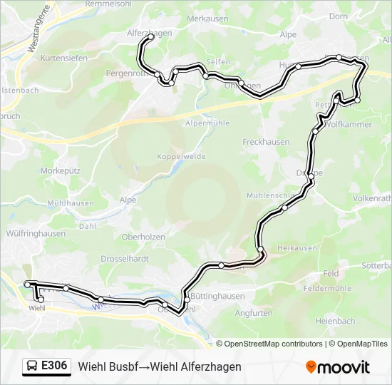 E306 Bus Line Map