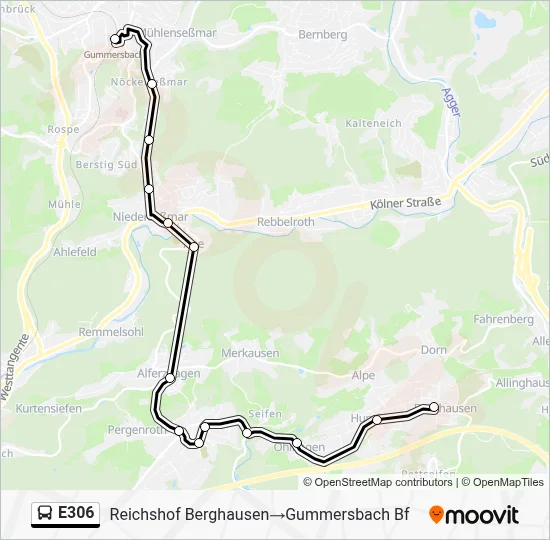 E306 Bus Line Map