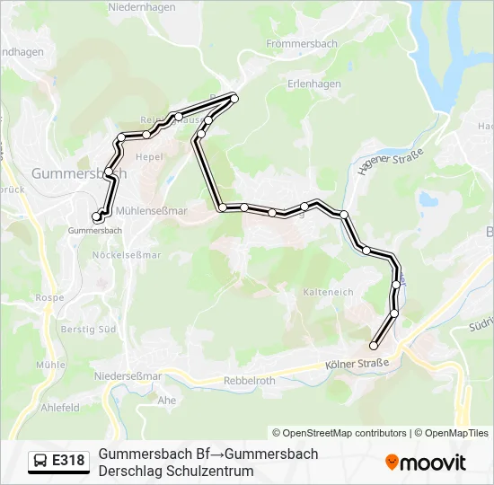 E318 Bus Line Map