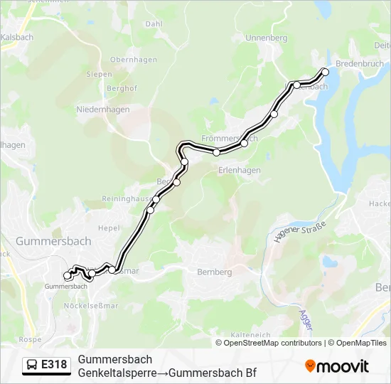 E318 Bus Line Map
