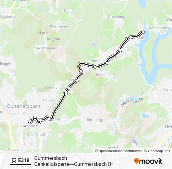 E318 Bus Line Map