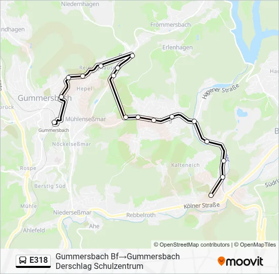 E318 Bus Line Map