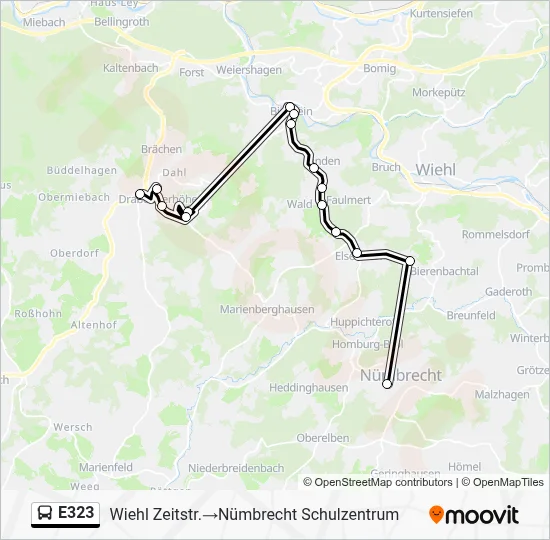 E323 Bus Line Map