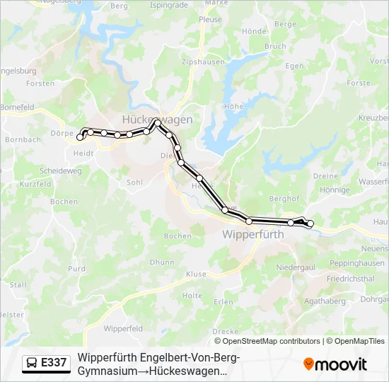 E337 Bus Line Map