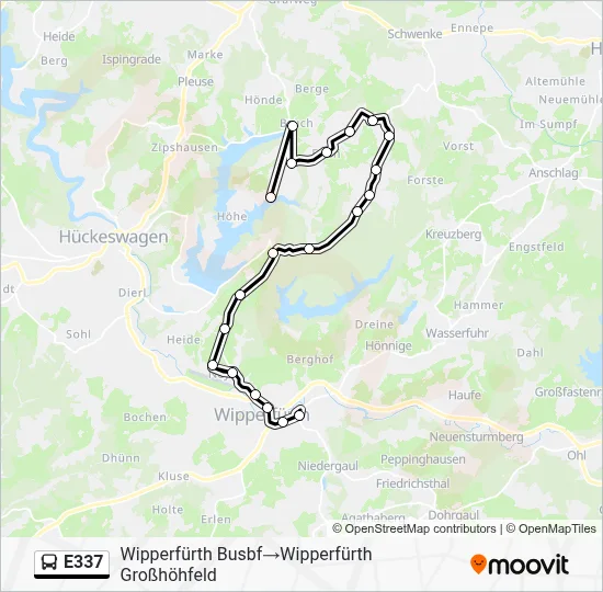 E337 Bus Line Map