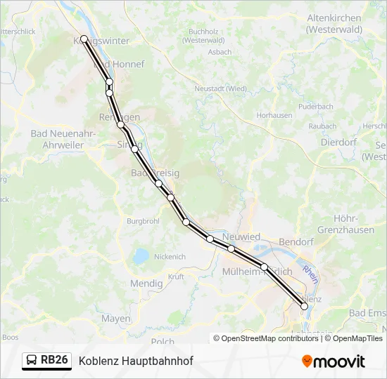 RB26 Bus Line Map