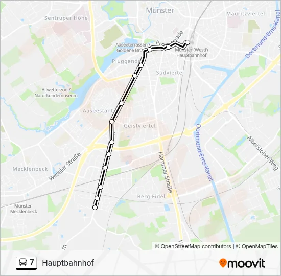 7 Bus Line Map