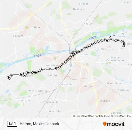 1 Bus Line Map