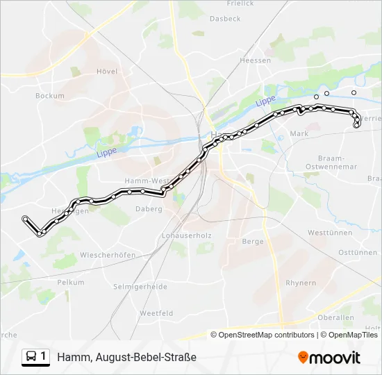 1 Bus Line Map