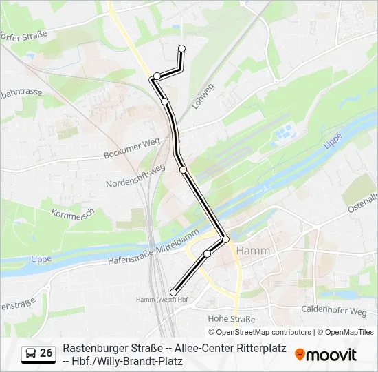 26 Bus Line Map