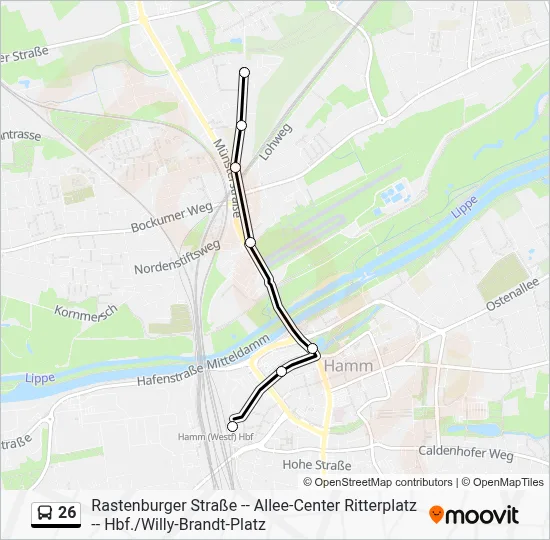 26 Bus Line Map