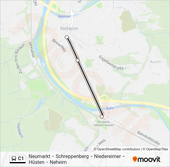 C1 Bus Line Map