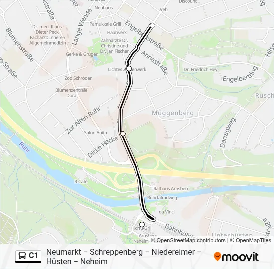 C1 Bus Line Map