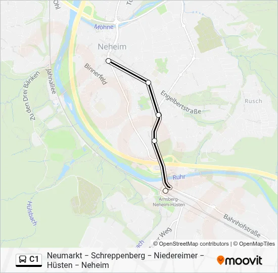 C1 Bus Line Map