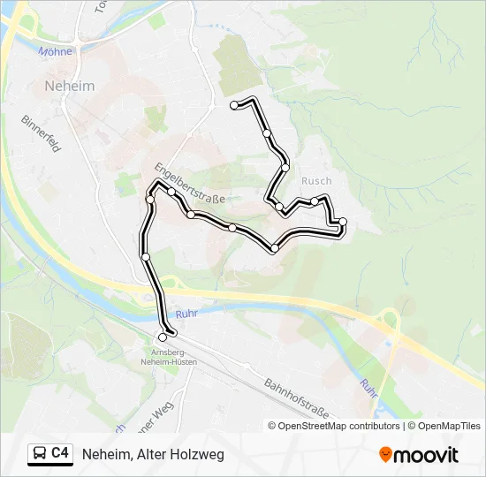C4 Bus Line Map