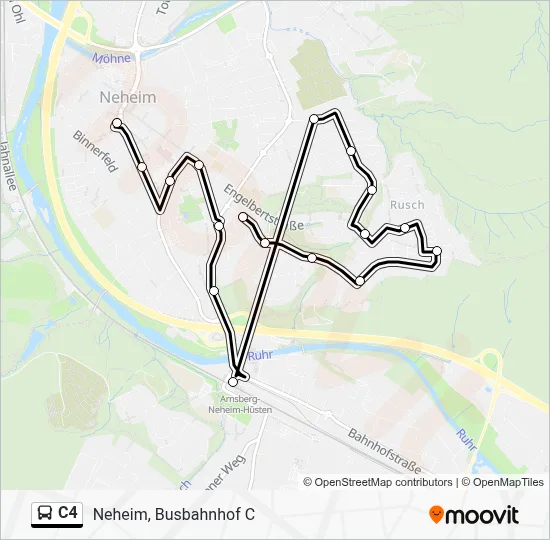 C4 Bus Line Map